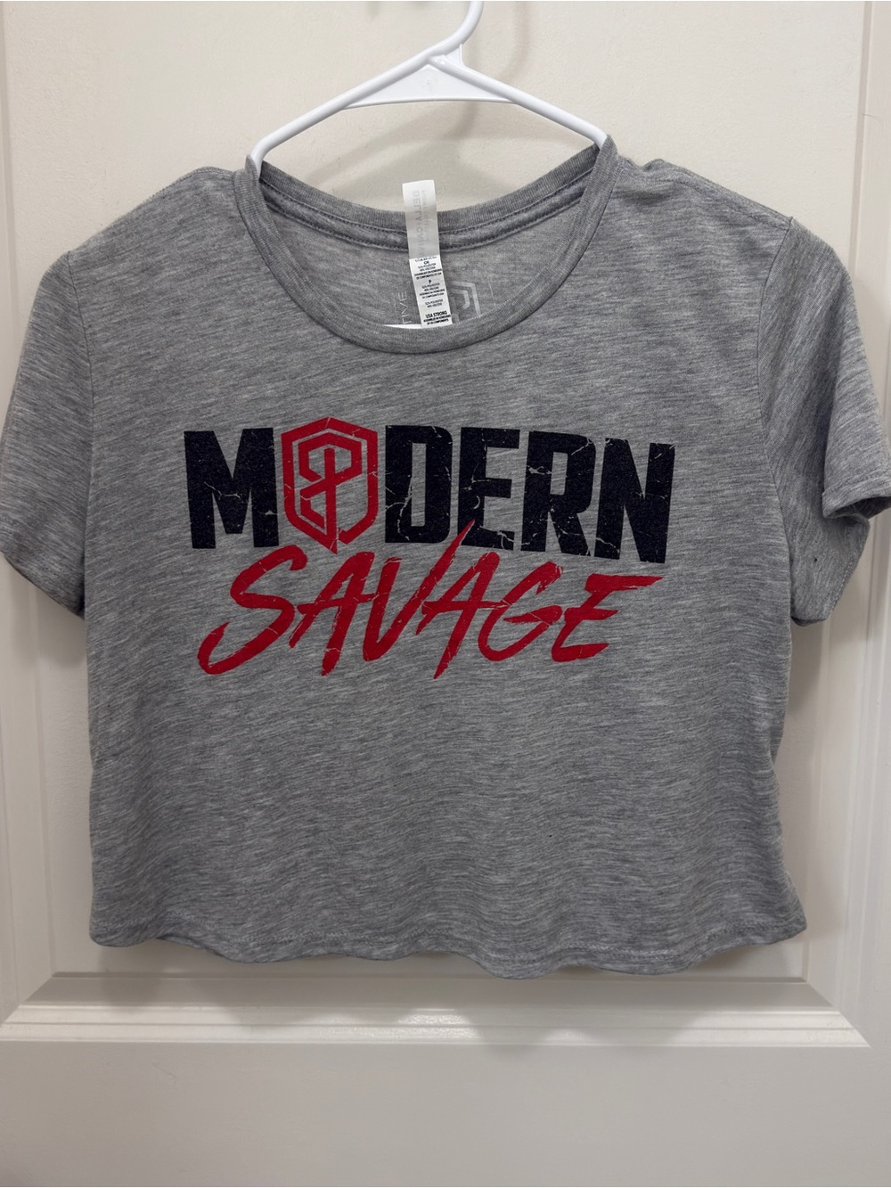 Crop Top with "Modern Savage" Graphic